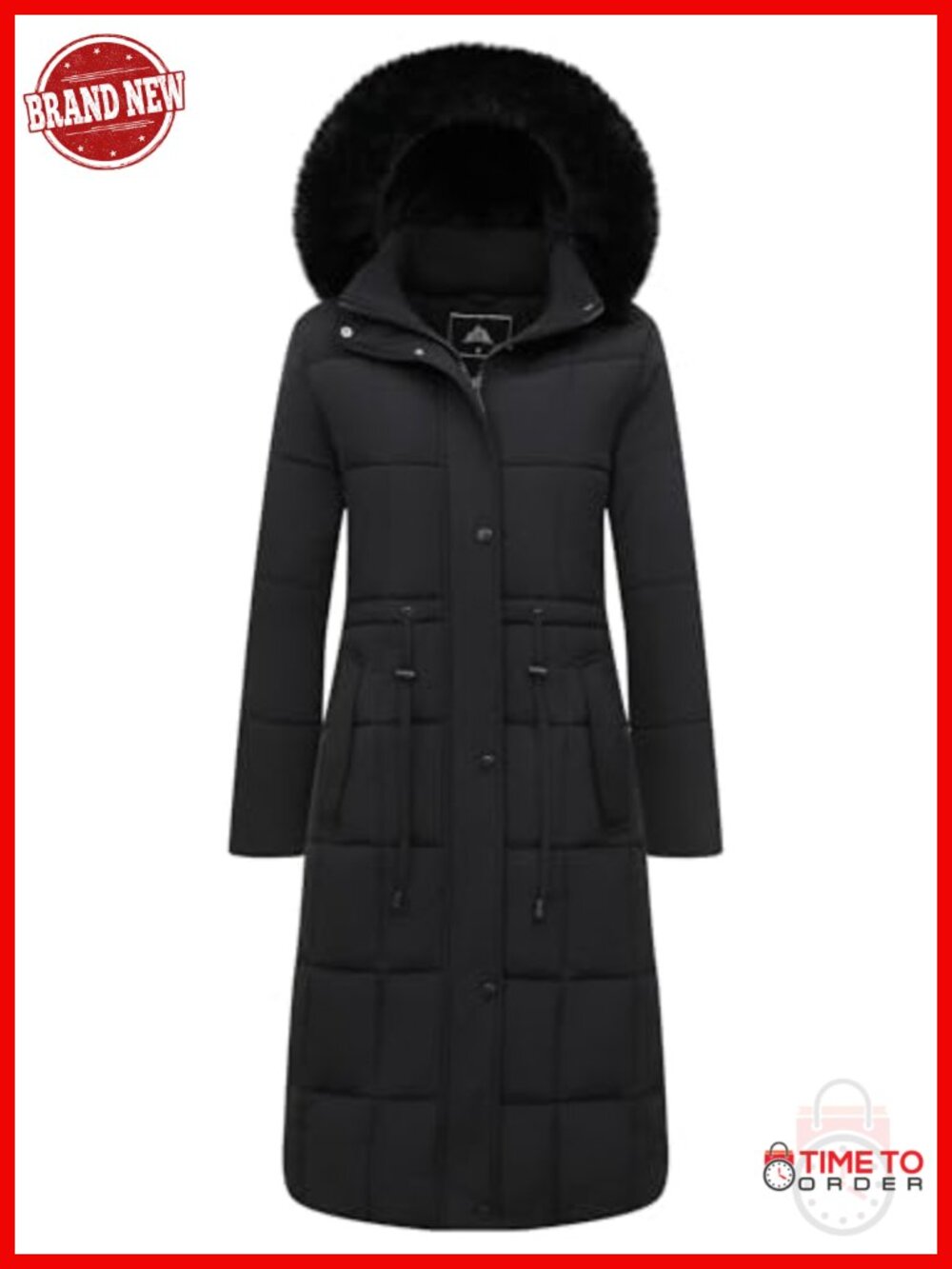 Women's Long Waterproof Winter Parka Coat with Hood